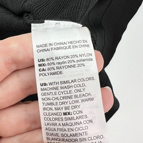 Chicos Black Open Cardigan Size XL Textured Stripe - Picture 5 of 5